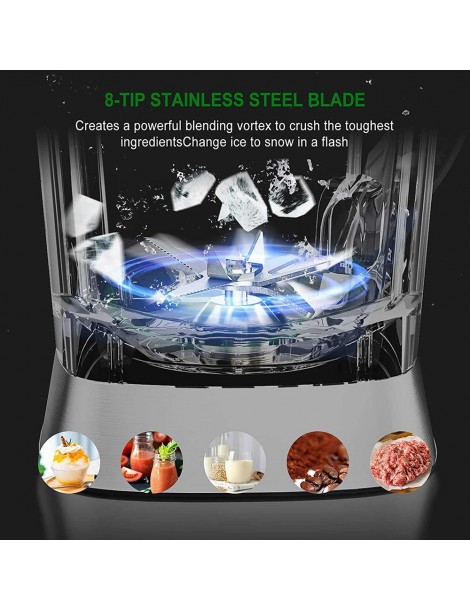 Yakeep 8188 2000W Stand Mixer frullatore per frullati da 2L con agitatore 32000 RPM 8 lame in acciaio Hotsell