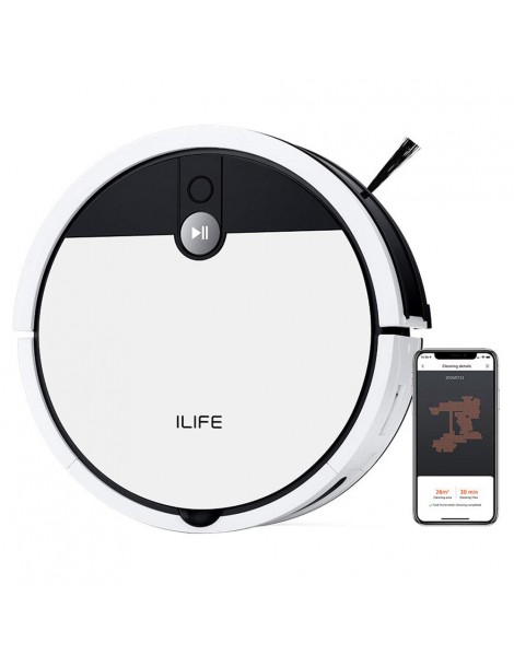 ILIFE V9e Aspirapolvere Robot Aspirazione Massima di 4000Pa Connessione Wi-Fi Grande Pattumiera da 700ml - EU Negozio