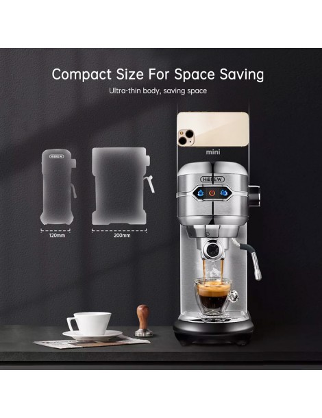HiBREW H11 1450W Coffee Maker with Latte Cup 19 Bar Semi Auto Espresso Machine Qualità Garantita
