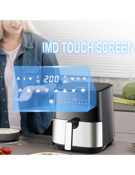 Sonifer SF1014 1450W 5L Friggitrice ad aria senza olio LED Touchscreen friggitrice elettrica Cestello antiaderente Negozi Online