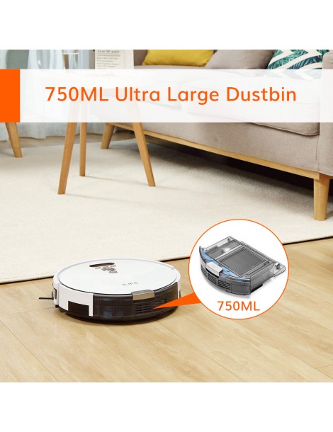 ILIFE V8 Plus Robot Aspirapolvere 1000Pa Aspirazione Pulizia a umido 750ml Grande Pattumiera Versione europea Promozione Limitata