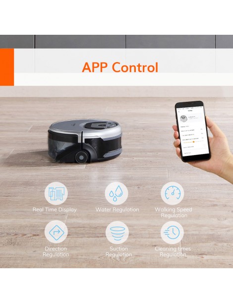 ILIFE W455 Robot lavapavimenti 1000Pa Aspirazione Shinebot Giroscopio Telecamera Navigazione 900ml Serbatoio Acqua Shopping Online