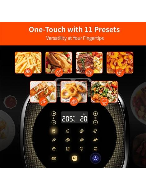 Ultenic K10 Friggitrice ad aria senza olio APP e controllo vocale 5L Forno elettrico caldo senza olio Cuocitore intelligente Economico