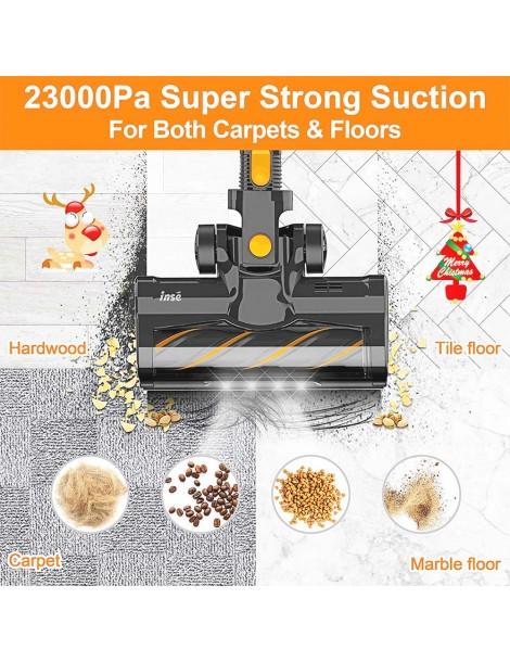 INSE S600 Aspirapolvere a batteria 23KPa Potenza di aspirazione 45min di autonomia massima 2 potenti modalità di aspirazione Online