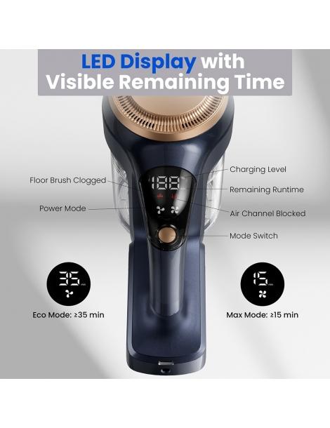 Proscenic P11 Lite aspirapolvere senza fili aspirazione 28kPa autonomia 35min schermo LED Saldi Di Fabbrica