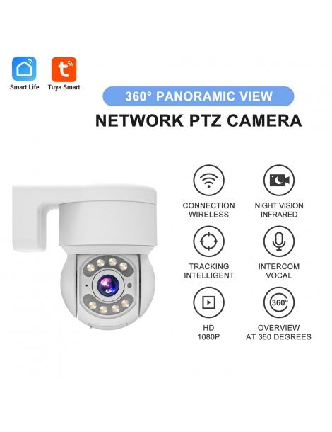 TALLPOWER C48 Telecamera WiFi per esterni HD 2K 4MP visione notturna inclinazione panoramica a 360° Negozio