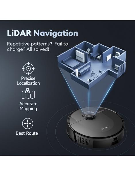 Ultenic D10 Robot Aspirapolvere 15min LiDAR Quick Map 4000Pa Suction 120min Carpet Auto-Boost - Nero 2025