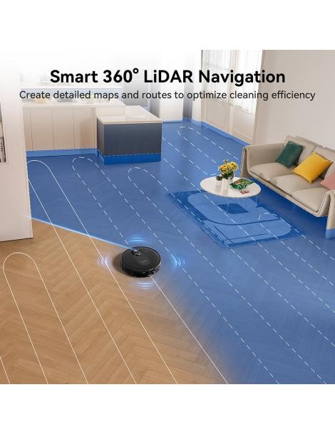 Proscenic Q8 Aspirapolvere robot aspirazione 4200 Pa LiDAR Nav autonomia 200 minuti - Nero Nuovo