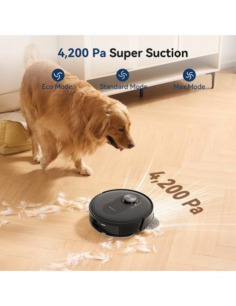 Proscenic Q8 Aspirapolvere robot aspirazione 4200 Pa LiDAR Nav autonomia 200 minuti - Nero Nuovo