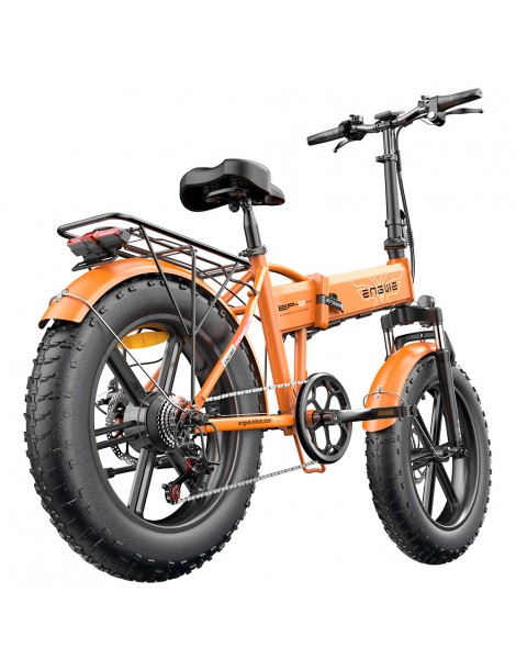 ENGWE EP-2 Pro 20 Pollici Bicicletta Elettrica Pieghevole con Pneumatici Grassi 750W Motore 48V 13Ah LG 2022 Versione –Arancia Vendita