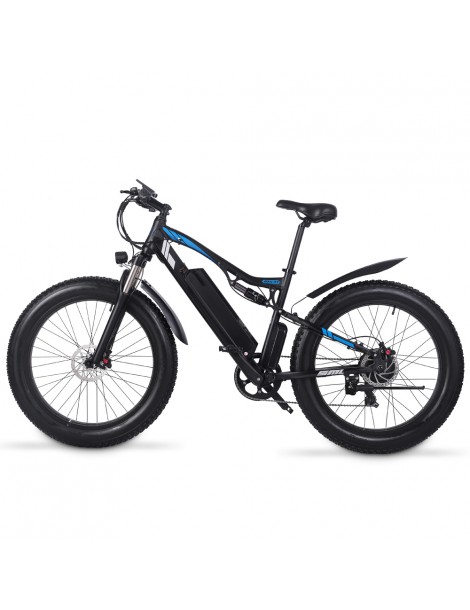 Shengmilo MX03 Bicicletta elettrica 48V 1000W Motore brushless 17Ah Batteria 26 pollici Pneumatici 40km/h – Nero Pezzi Unici