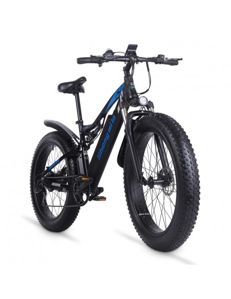 Shengmilo MX03 Bicicletta elettrica 48V 1000W Motore brushless 17Ah Batteria 26 pollici Pneumatici 40km/h – Nero Pezzi Unici