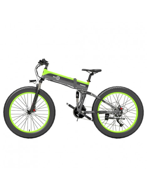 BEZIOR X1000 26 pollici Fat Tire Foldable Electric Bike 1000W Motore Panasonic 48V 12.8Ah Batteria - Nero Verde Fino Al -60%