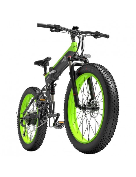 BEZIOR X1000 26 pollici Fat Tire Foldable Electric Bike 1000W Motore Panasonic 48V 12.8Ah Batteria - Nero Verde Fino Al -60%