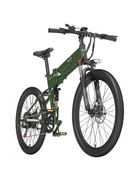 BEZIOR X500 Pro 26 pollici Pneumatici Bicicletta Elettrica Pieghevole 500W Motore - verde militare Affare Del Giorno
