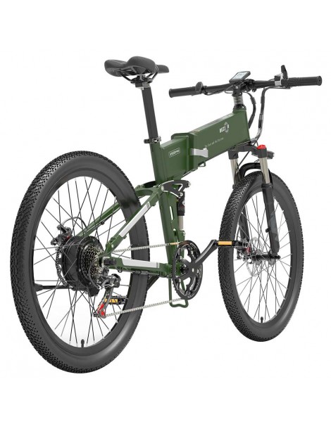 BEZIOR X500 Pro 26 pollici Pneumatici Bicicletta Elettrica Pieghevole 500W Motore - verde militare Affare Del Giorno