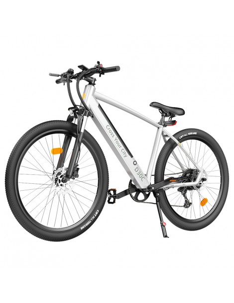 ADO DECE 300C(D30C) Bicicletta Elettrica 27.5in Pneumatico 36V 10.4Ah Batteria 250W Motore Shimano 9 velocità - Argento Prezzo Ridotto