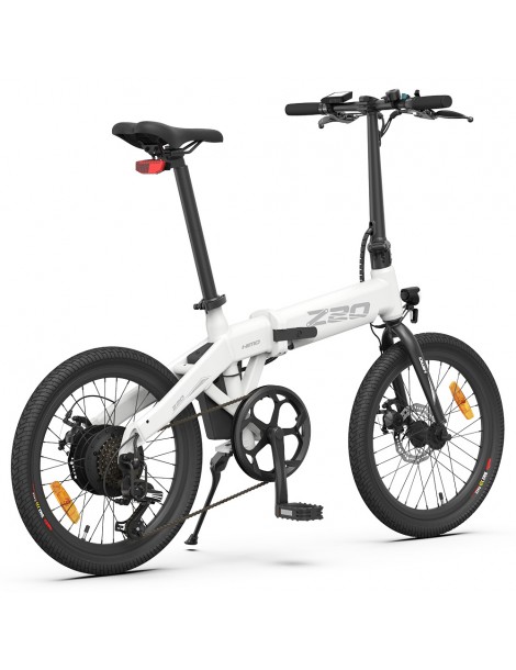 HIMO Z20 Max 20" Pneumatici Bici Elettrica Pieghevole Bici da città 250W Motore 36V 10Ah Batteria - Bianco Presa