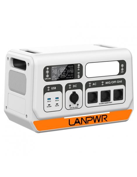 LANPWR 2200PRO Stazione di alimentazione portatile con inverter on-grid supporto 200W/400W/600W/800W - Spina UE Offerte