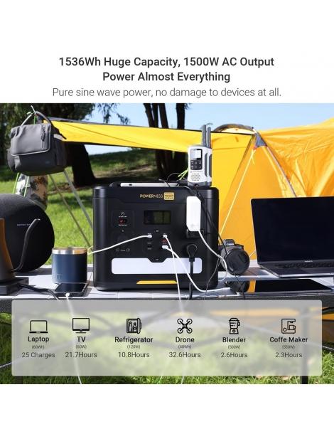 Powerness Hiker U1500 Centrale elettrica portatile generatore solare LiFePO4 da 1536Wh uscita CA da 1500W I Più Venduti