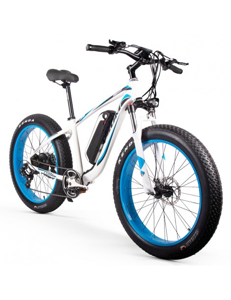CYSUM M980 Pneumatici Grassi da 26 pollici Bicicletta Elettrica 1000W Motore Brushless 17Ah Batteria rimovibile - Nero Blu Spedizione Gratuita