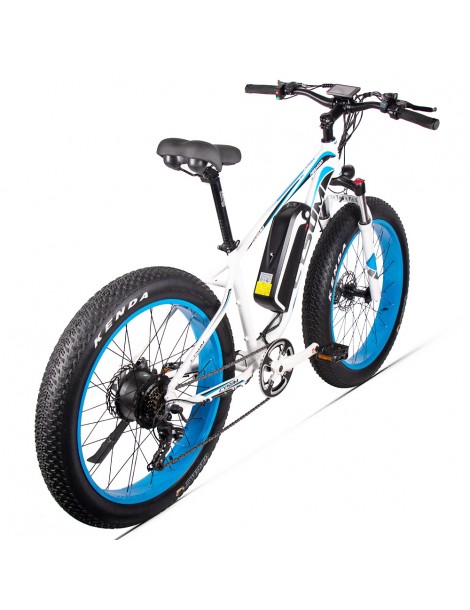 CYSUM M980 Pneumatici Grassi da 26 pollici Bicicletta Elettrica 1000W Motore Brushless 17Ah Batteria rimovibile - Nero Blu Spedizione Gratuita