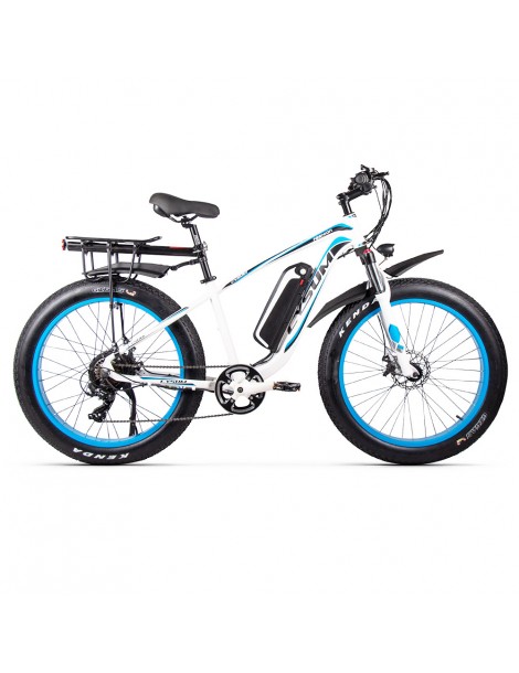 CYSUM M980 Pneumatici Grassi da 26 pollici Bicicletta Elettrica 1000W Motore Brushless 17Ah Batteria rimovibile - Nero Blu Spedizione Gratuita