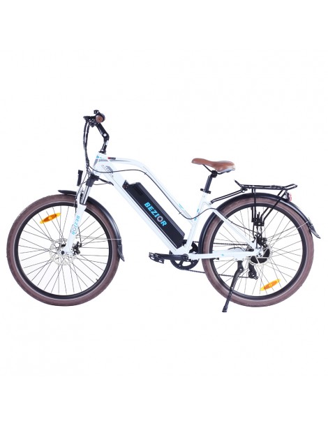 Bezior M2 Pro Ciclomotore elettrico 500W Motore 12.5Ah Batteria-Bianco Soddisfazione Garantita