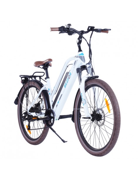 Bezior M2 Pro Ciclomotore elettrico 500W Motore 12.5Ah Batteria-Bianco Soddisfazione Garantita