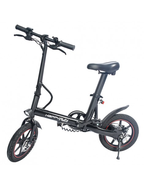 Happyrun HR-X40 Bicicletta elettrica leggera motore da 350W batteria da 36V 6Ah velocità massima 25km/h - Nero Negozi Online