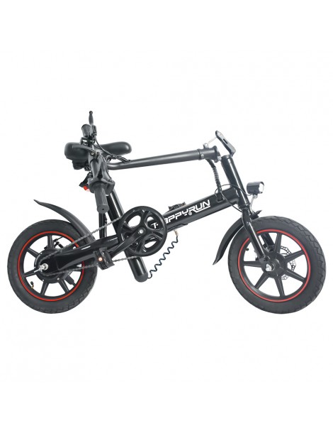 Happyrun HR-X40 Bicicletta elettrica leggera motore da 350W batteria da 36V 6Ah velocità massima 25km/h - Nero Negozi Online