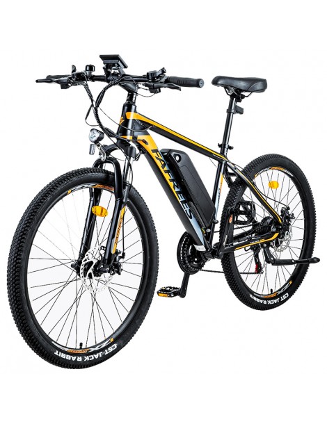 FAFREES Bici elettrica da 26 pollici 250 W con batteria agli ioni di litio da 36 V 10 Ah SHIMANO 21 velocità-Nero Fino Al -60%