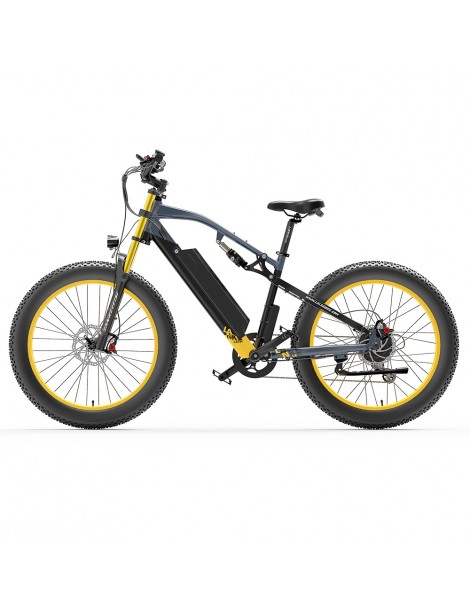 LANKELEISI RV700 16Ah 48V 1000W Bicicletta elettrica - Nero Giallo Shopping Online