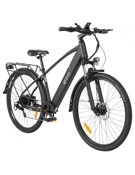 DYU C5 City Electric Bike motore 250W batteria 48V 10AH 27 5 pollici 25km/h 65km freni a doppio disco - nero In Vendita