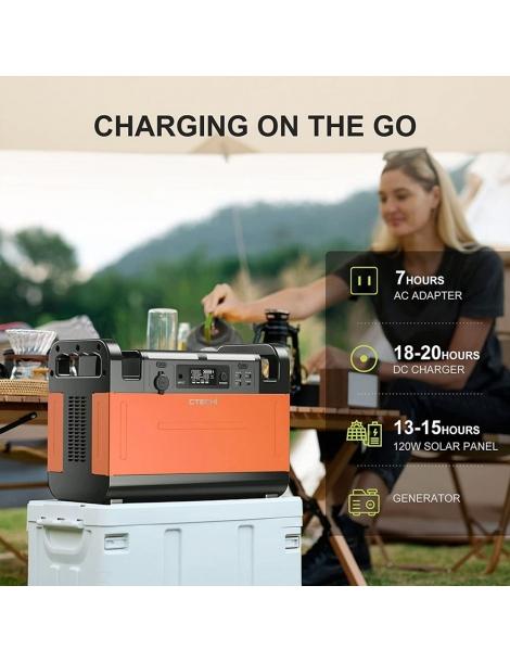 Ctechi GT1500 Stazione Di Alimentazione Portatile Da 1500W/1210Wh Batteria Lifepo4 Onda Sinusoidale Pura Hotsell