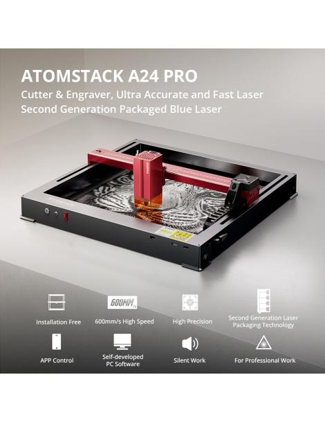 ATOMSTACK A24 PRO 24W Taglierina per incisione laser fuoco fisso precisione di incisione 0 02 mm 2025
