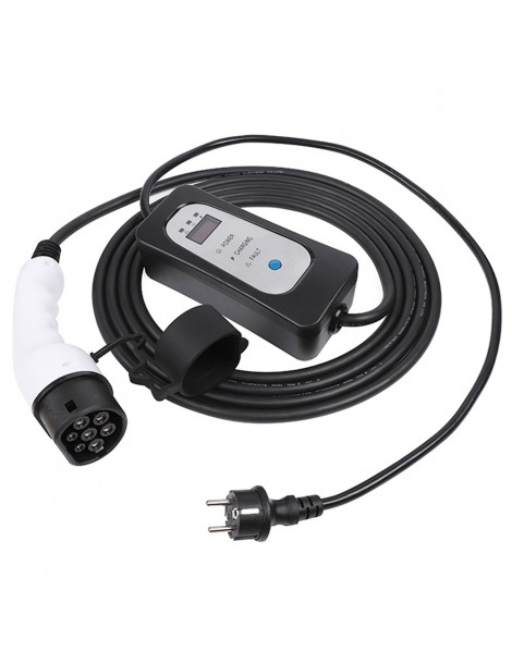 ANDAIIC Modalità 2 8A/10A/13A/16A Current Adjustable 5m Cable Caricabatterie portatile EV-UE In Linea