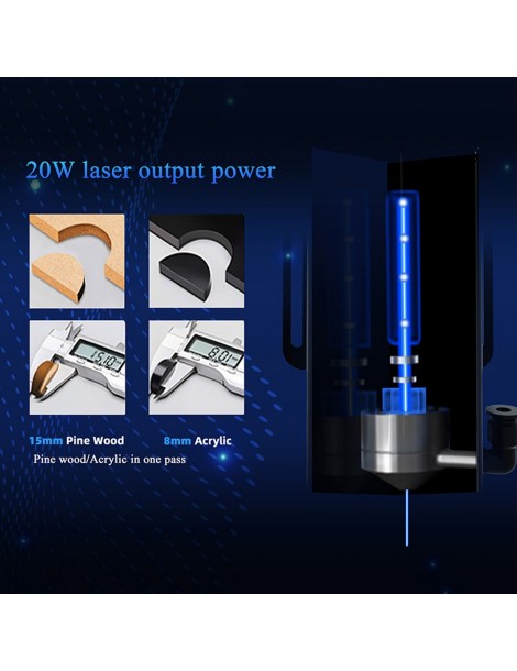LONGER RAY5 20W Incisore laser spot laser 0 08*0 1 mm touchscreen a colori chipset 32 bit connessione APP 375*375 mm Spedizione Gratuita
