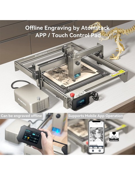 ATOMSTACK S20 Pro 20W Taglierina incisore laser con kit di assistenza pneumatica senza messa a fuoco laser a diodi quad-core Negozi Online