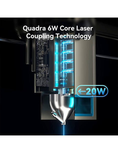 ATOMSTACK S20 Pro 20W Taglierina incisore laser con kit di assistenza pneumatica senza messa a fuoco laser a diodi quad-core Negozi Online