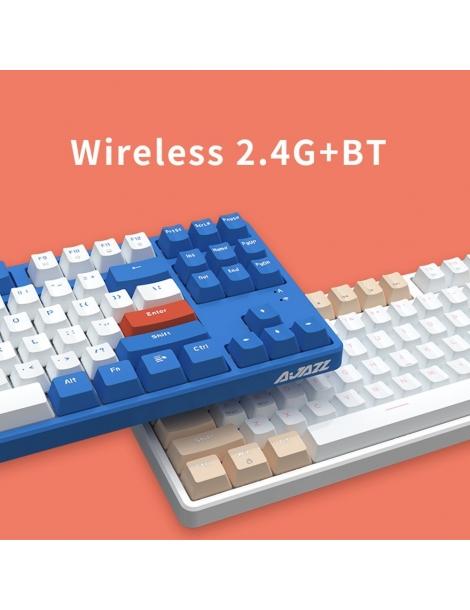 Ajazz AK871 interruttore blu 87 tasti tastiera meccanica dual-mode senza fili Promozione Limitata