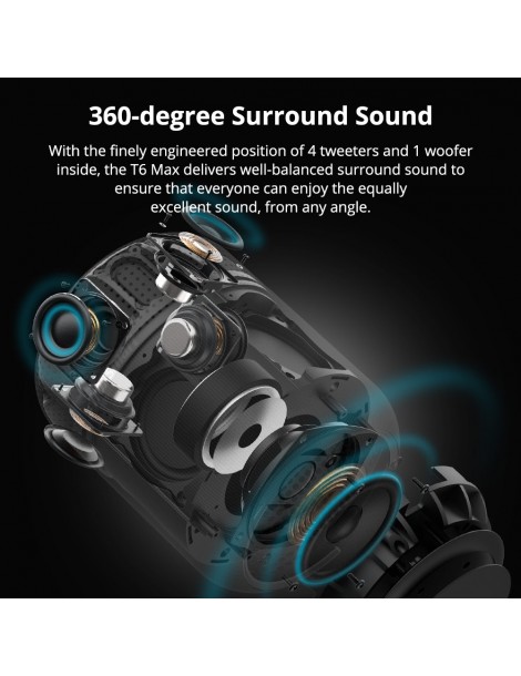 Tronsmart Element T6 Max Altoparlante Bluetooth - Nero Saldi Di Fabbrica