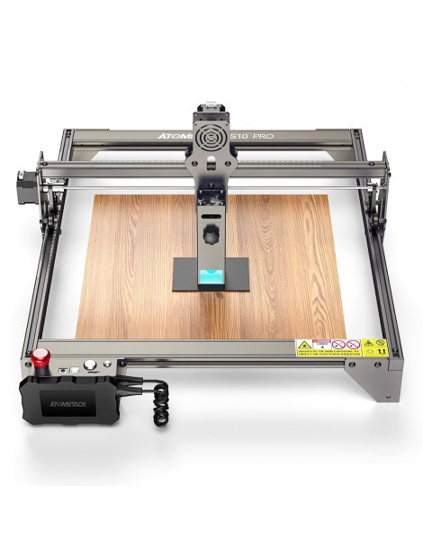 Taglierina per Incisione Laser ATOMSTACK S10 Pro 10W Potenza Macchina 50W Messa a Fuoco Fissa Spot Compresso 0 08x0 06mm Negozio