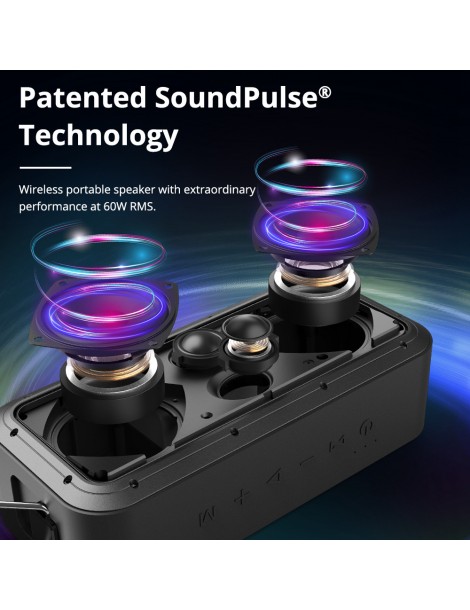 Tronsmart Force Pro 60W Speaker Bluetooth ATS2835 IPX7 - Nero Spedizione Gratuita