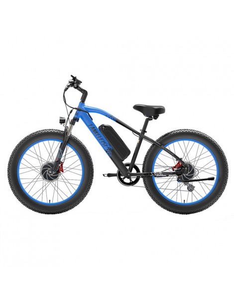 LANKELEISI MG740 PLUS 26*4.0'' Pneumatici Bici Elettrica 1000W*2 Doppio Motore 48V 17.5Ah Batteria - Blu Offerta speciale