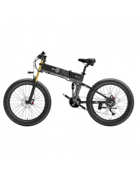 BEZIOR X-PLUS Electric Bike 1500W Motor 48V 17.5Ah Battery 26*4.0 Tire Mountain Bike 40 km/h Max Speed 200kg Load -Black Fornitura limitata