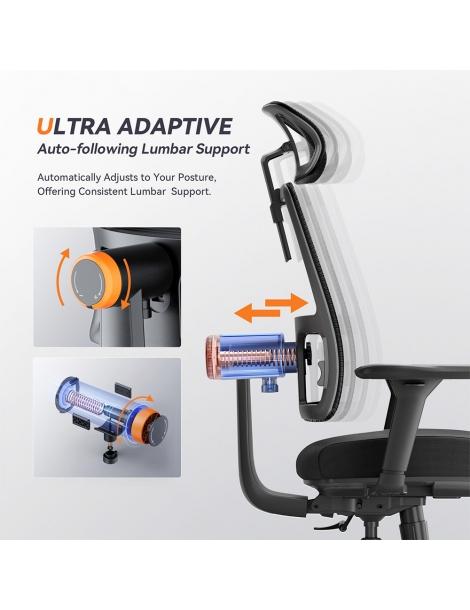 NEWTRAL MAGICH002 Ergonomic Chair Auto-Following Backrest Adaptive Lower Back Support Adjustable Headrest Seat Depth 4D Arm Offerte stagionali