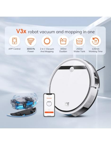ILIFE V3X 3000Pa Robot Aspirapolvere 2 in 1 Aspirazione e Pulizia Rilascio limitato