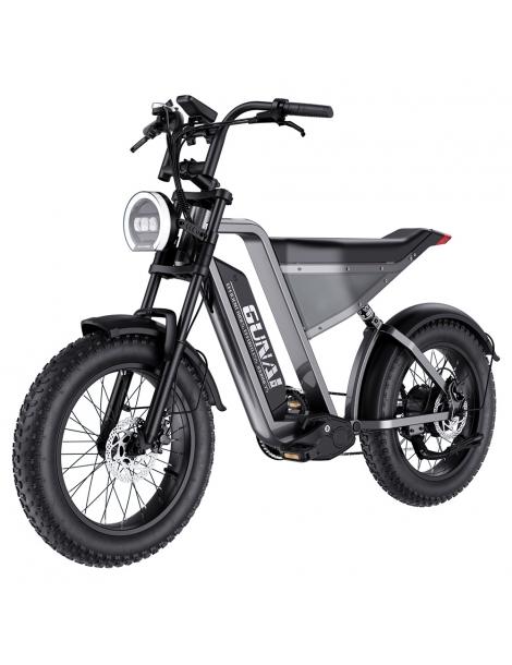 GUNAI-Y Bicicletta elettrica motore 1000W batteria 48V 18Ah pneumatici grassi 20*4.0 pollici velocità massima 60km/h - Nero Moda
