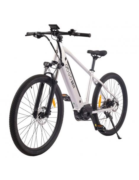 GOGOBEST GM26 Bicicletta elettrica da città motore mid-drive 36V 250W batteria 10Ah freno a disco idraulico - Argento Sostegno trimestrale